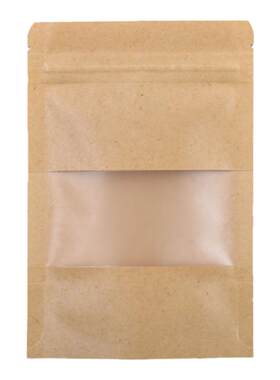 茶叶样品袋开窗透明牛皮纸包装袋