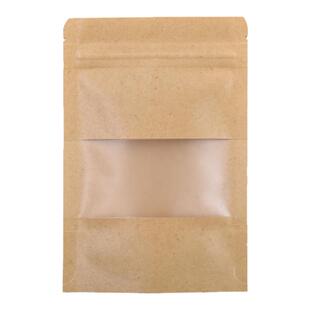 茶叶样品袋10克20克装自封袋开窗牛皮纸棉纸透明小泡包装袋子密封