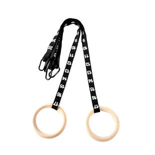 IRONWOD可调节桦木吊环健身家用体操引体向上倒挂健身成人粗把手