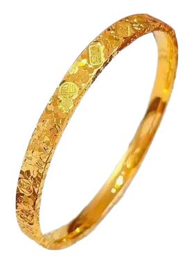 金色碎冰冰手镯新中式吉言手环