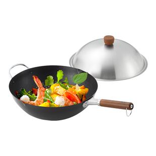 【自营】吉川(YOSHIKAWA)日本进口乡技铁锅 炒锅不易粘锅无涂层