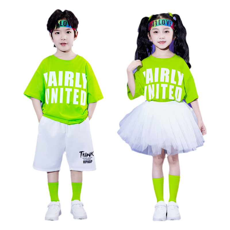 国庆儿童啦啦队服团体合唱表演服幼儿园小学生运动会舞蹈演出服装