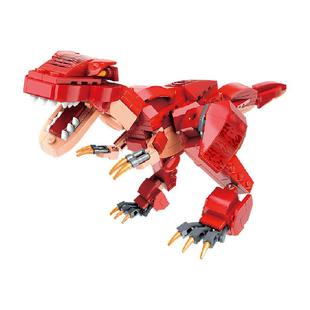 启蒙恐龙战纪霸王龙剑龙翼龙模型拼装积木益智玩具男孩礼物42106