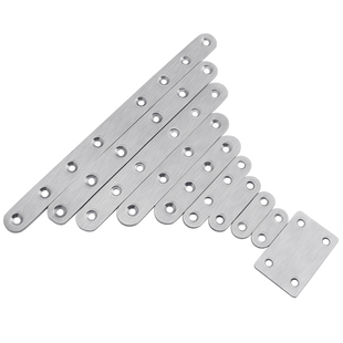 加厚加长不锈钢直片连接码180度平面木板加固钢片家具角码连接件