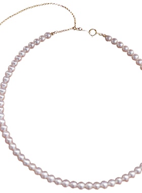 小立交珍珠项链回馈款14K包金女