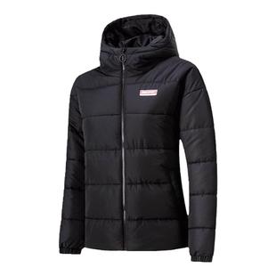 鸿星尔克棉服2026冬季女款连帽时尚运动休闲服保暖短款上衣外套女