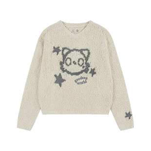 GOODBAI GOODEES 机器小猫五角星毛衣