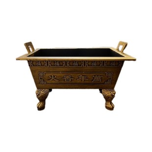 大香炉铸铁镀锌板合制寺庙祠堂道观供奉室内外景区长方形插香炉