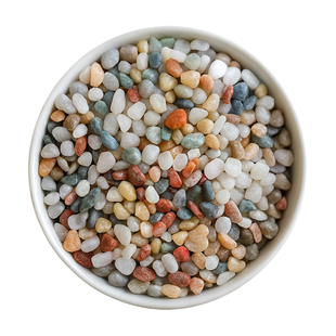 天然雨花石鹅卵石专用石子花盆多肉盆栽铺面石鱼缸造景底砂五彩石