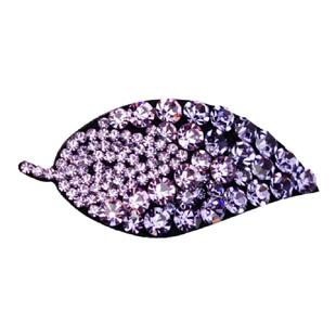 乐玛边夹水钻刘海夹树叶BB夹侧夹韩版发夹儿童发饰头花成人头饰