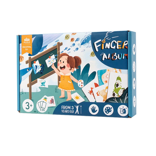 儿童手指画颜料无毒可水洗幼儿园便携创意彩色印泥宝宝趣味绘画册