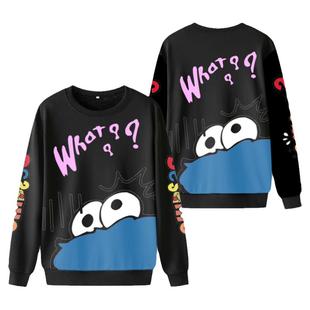 甜饼怪卫衣连帽加绒青少年学生装秋冬外套艾摩帽衫宽松美式大码衫