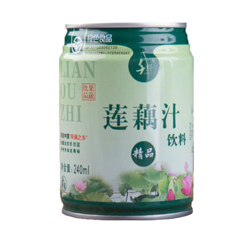 宝应千纤莲藕汁生榨果蔬饮品罐装