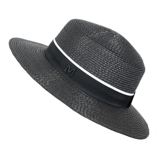 情绪公园Popping街舞表演黑色男士礼帽夏季草帽2021年英伦平顶帽