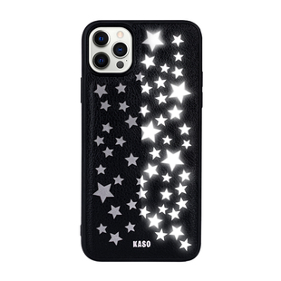 原创个性限量版潮牌反光星皮质适用iPhone12promax手机壳XS苹果11