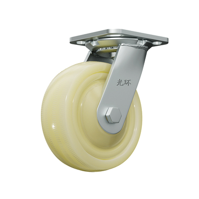光环重型万向轮脚轮尼龙4568寸推车板车轮子静音转向轮刹车轮定向