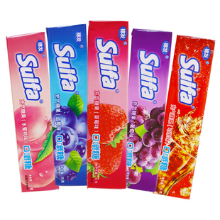 穗发充气糖果口嚼糖条装果味软糖经典校园可乐味可吞咽怀旧零食