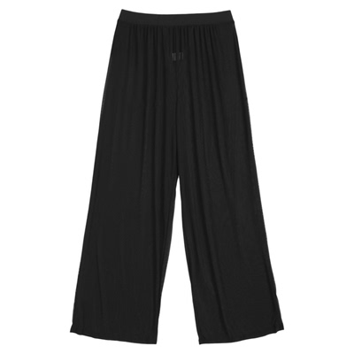 Solid Color Mesh Sheer Wide Leg Pants纯色网纱休闲透视阔腿裤