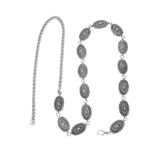 银色金属腰链高级感配裙子复古波西米亚蝴蝶链条y2k腰带女款配饰