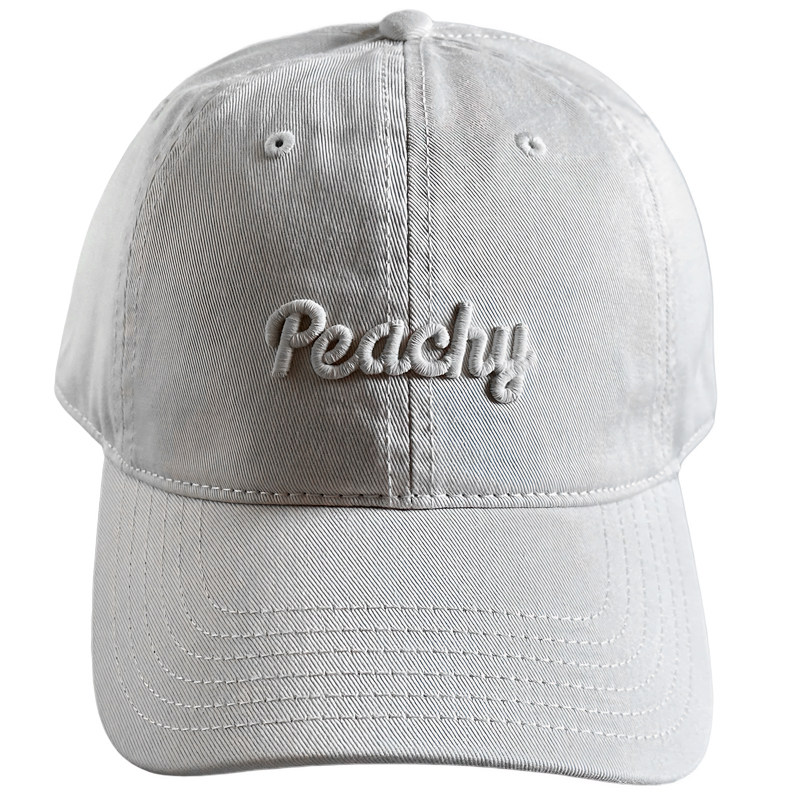 韩国peachy字母软顶棒球帽子男女休闲显脸小鸭舌帽韩版防晒鸭舌帽