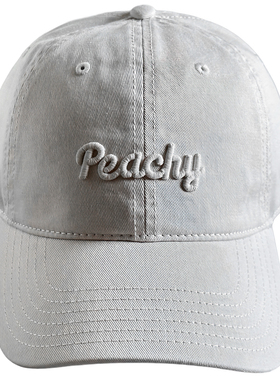 百搭韩国peachy字母软顶棒球帽