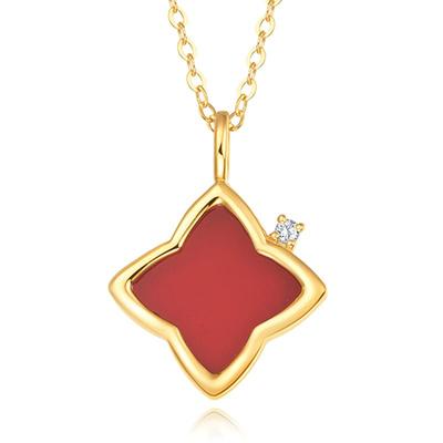 莱绅旗舰红玛瑙项链her通灵珠宝