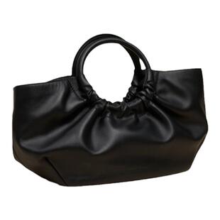 THE YELLOW SHOP头层牛皮斜挎手提圈圈托特包大号