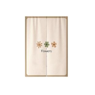 厨房门帘隔断帘卧室房间家用挂帘免打孔卫生间遮挡帘厕所半帘短帘