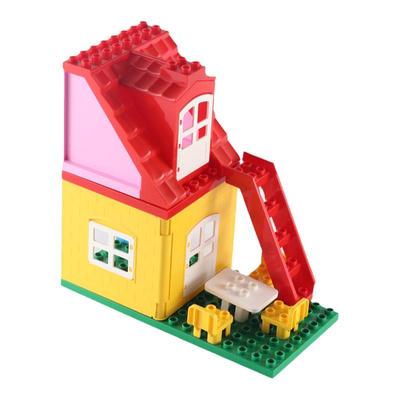 大颗粒建筑城堡房子楼层拼装玩具