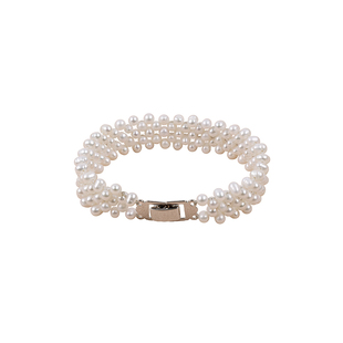 丹姐饰品天然淡水珍珠手饰手工编织手链日韩风优雅首饰礼物SL005