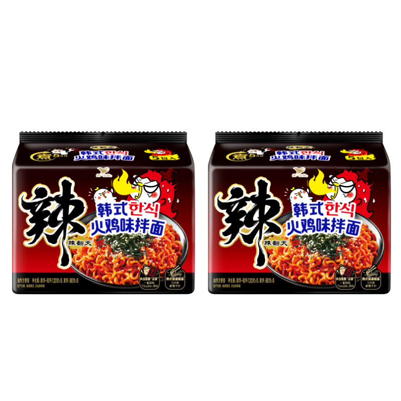 统一辣翻天韩式火鸡味拌面方便面泡面拌面宿舍夜宵袋装碗装整箱装