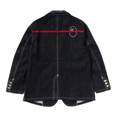 BAPE刺绣原色牛仔西装外套