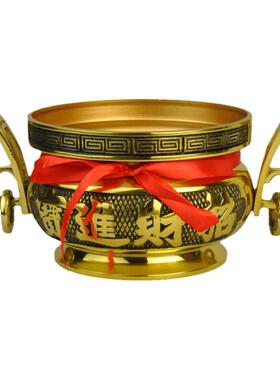 铜香炉纯铜招财摆件佛堂供佛财神