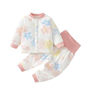 婴儿衣服秋冬新款分体套装女宝宝纯棉a类贴身秋装公主女孩外穿冬8