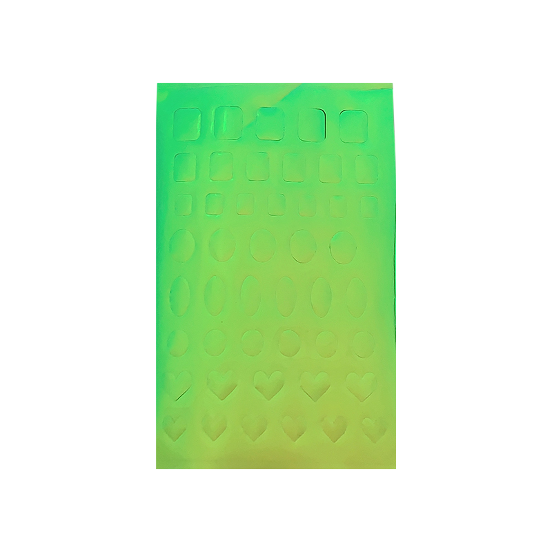 玻璃纸美甲2025新款网红diy冰块极光转印纸星空专用心形指甲贴纸