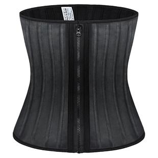 运动健身25钢骨拉链塑腰乳胶束腰塑身暴汗护腰带塑身腰封女
