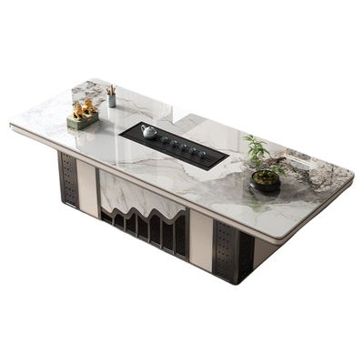 新中式岩板茶桌简约茶台桌椅组合