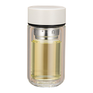 迷你双层玻璃杯女生高颜值小巧便携泡茶杯家用耐高温防烫水杯子