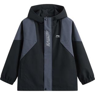 李宁儿童三合一冲锋外套防风衣羽绒服冬季冬装衣服男童装大童冬装