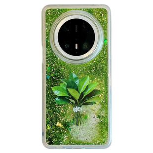 拓岚 适用华为mate70pro+新款手机壳赵露思同款幸运柚子叶mate60/50/40pro绿色闪粉流沙pura70pro挂绳防摔女