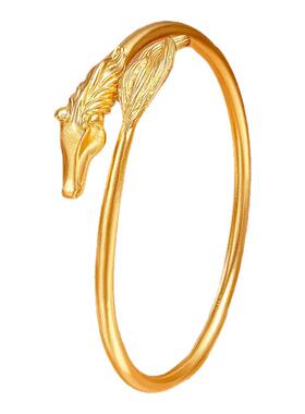 诗普琳马年生肖足金活口手镯女