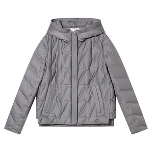 COVERINS轻薄保暖 防风立领连帽鹅绒羽绒服女短款冬季CC34508150