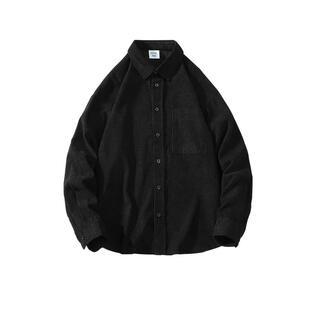 VIISHOW日系衬衫男春秋美式休闲百搭黑色开衫外套高级感情侣上衣