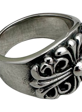 高端钛钢不掉色十字架情侣戒指