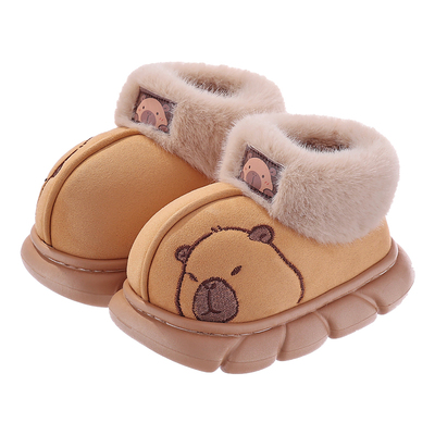 卡皮巴拉儿童包跟棉鞋冬季保暖