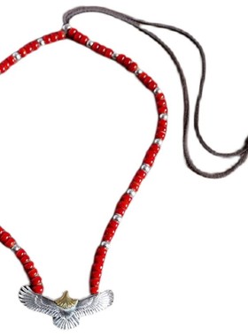 一休老银匠小鹰吊坠套装项链