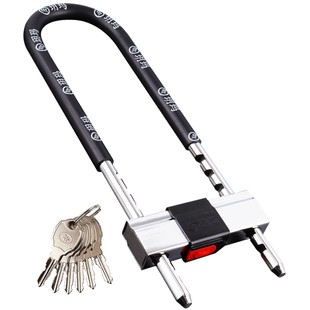 玥玛u型锁玻璃门锁商铺双门插锁室外防盗锁推拉门锁长锁办公室锁