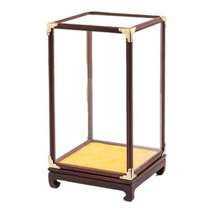 红木玻璃罩花瓶酒瓶佛像古董文玩工艺品摆件透明防尘罩展示盒定制