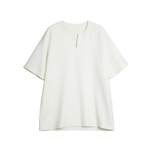 DUPU CONTRACTEDV领直筒修身短袖男 高品质针织柔软舒适基础打底