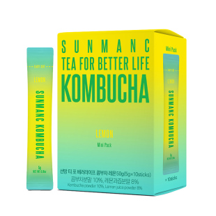 SUNMANC康普茶柠檬味零添加无糖冲饮浓缩粉韩国原装茶饮品5g*10包